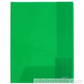 Папка-уголок 0,30мм с 2-мя внутренними клапанами PROFF зеленая